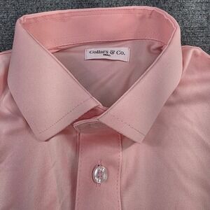 Collars & Co. Dress‎ Collar Polo Shirt Mens Small Pink Short Sleeve
